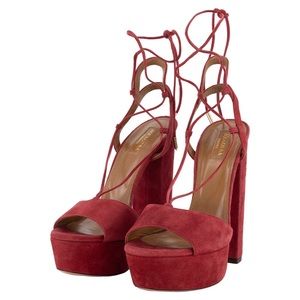 Aquazzura burgundy sandals
